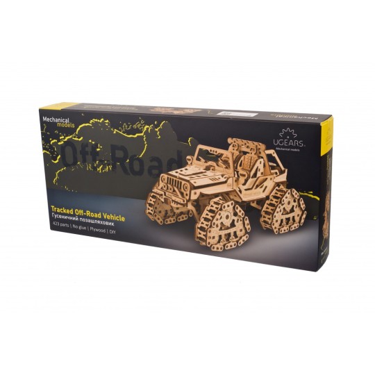 UG-70204-UGEARS Wooden Puzzle 3D Tracked All-Terrain Vehicle