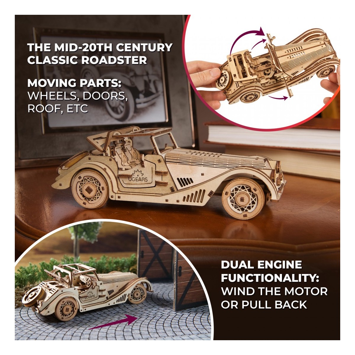 Voiture de sport Rapid Mouse Puzzle 3D bois UGEARS UGEARS UG-70202 - 9