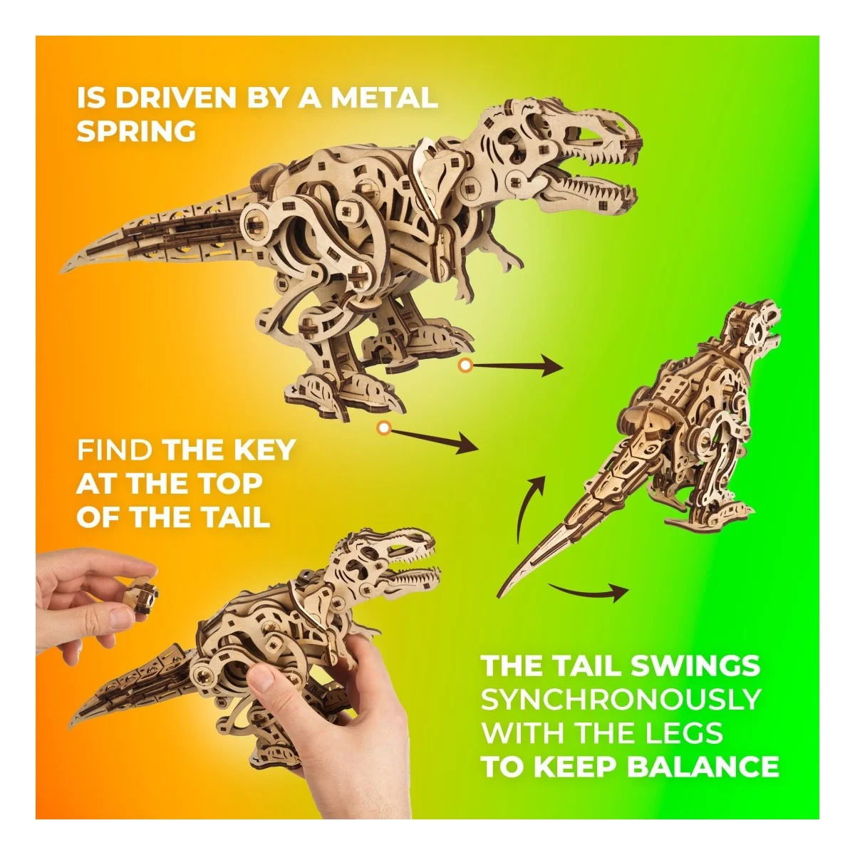 Tyrannosaurus Rex Puzzle 3D wood UGEARS UGEARS UG-70203 - 9 Tyrannosaurus Rex Puzzle 3D wood UGEARS UGEARS UG-70203 - 9