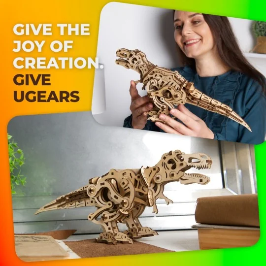 Tyrannosaurus Rex Puzzle 3D wood UGEARS UGEARS UG-70203 - 10 UG-70203-Tyrannosaurus Rex Puzzle 3D wood UGEARS - UG-70203