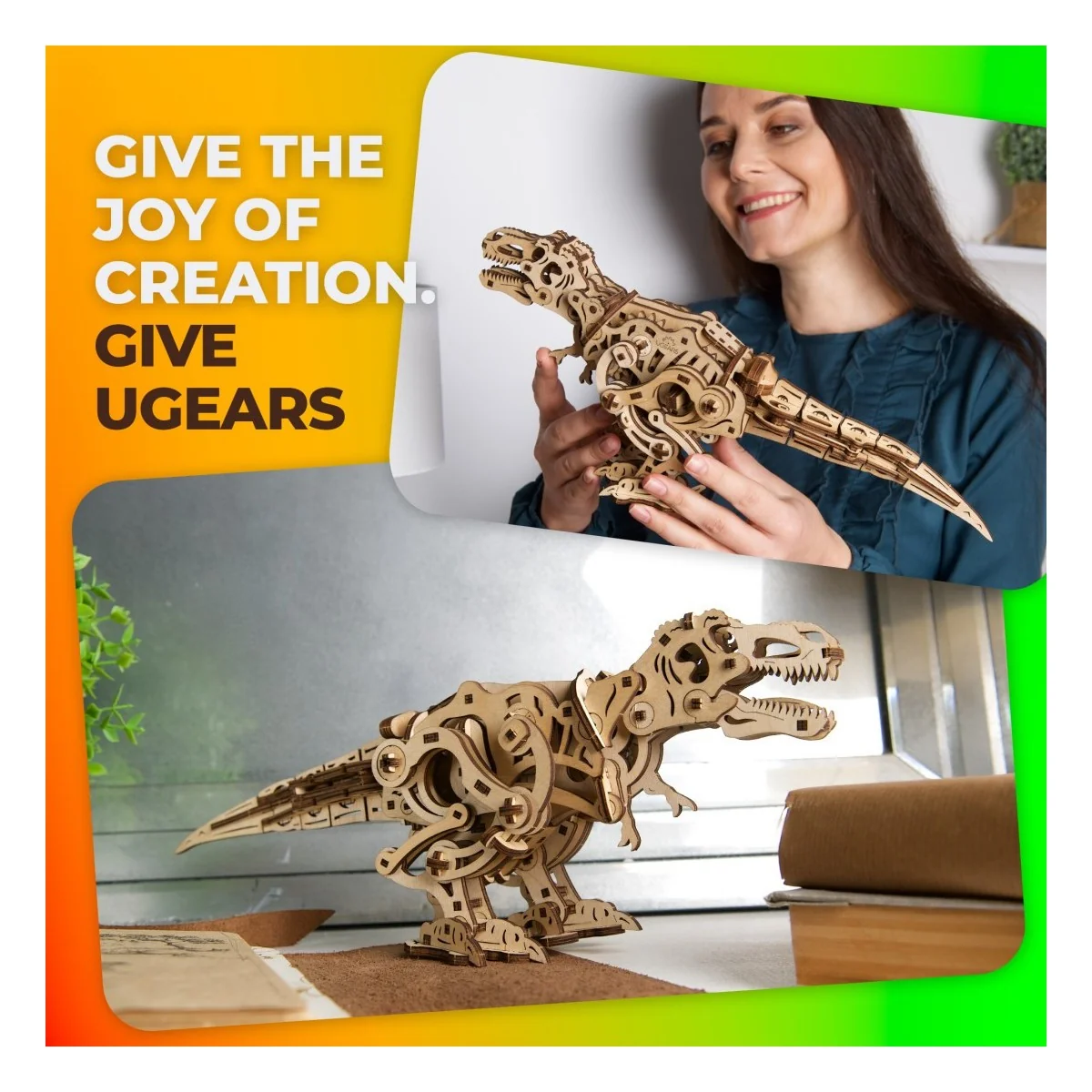 Tyrannosaurus Rex Puzzle 3D wood UGEARS UGEARS UG-70203 - 10 Tyrannosaurus Rex Puzzle 3D wood UGEARS UGEARS UG-70203 - 10