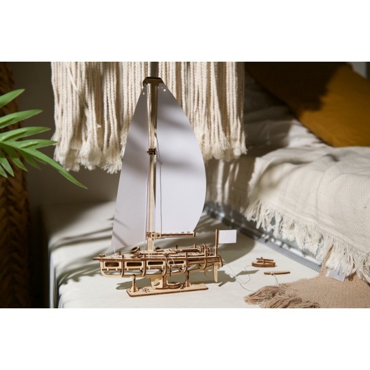 UG-70193-Sailboat Ocean Beauty Yacht Puzzle 3D Wood UGEARS