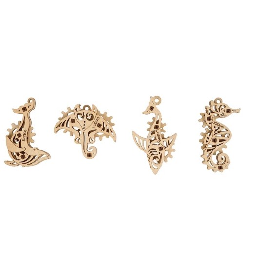 UG-70200-U-Fidgets Pacific Ocean Puzzle 3D Wood UGEARS