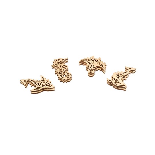 UG-70200-U-Fidgets Pacific Ocean Puzzle 3D Wood UGEARS - UG-70200