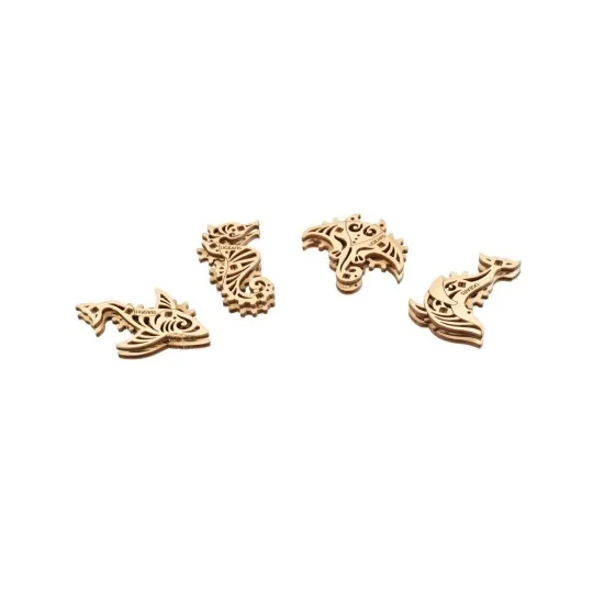 UG-70200-U-Fidgets Pacific Ocean Puzzle 3D Wood UGEARS - UG-70200
