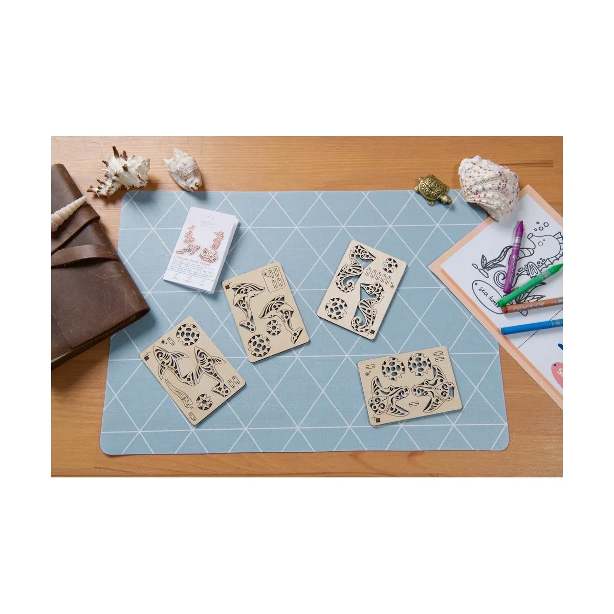 U-Fidgets Pacific Ocean Puzzle 3D Wood UGEARS UGEARS UG-70200 - 6