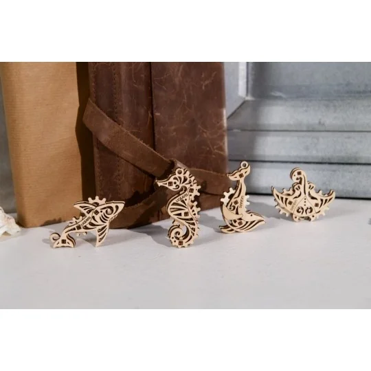 UG-70200-U-Fidgets Pacific Ocean Puzzle 3D Wood UGEARS - UG-70200