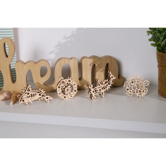 UG-70201-U-Fidgets Océan Atlantique Puzzle 3D bois UGEARS