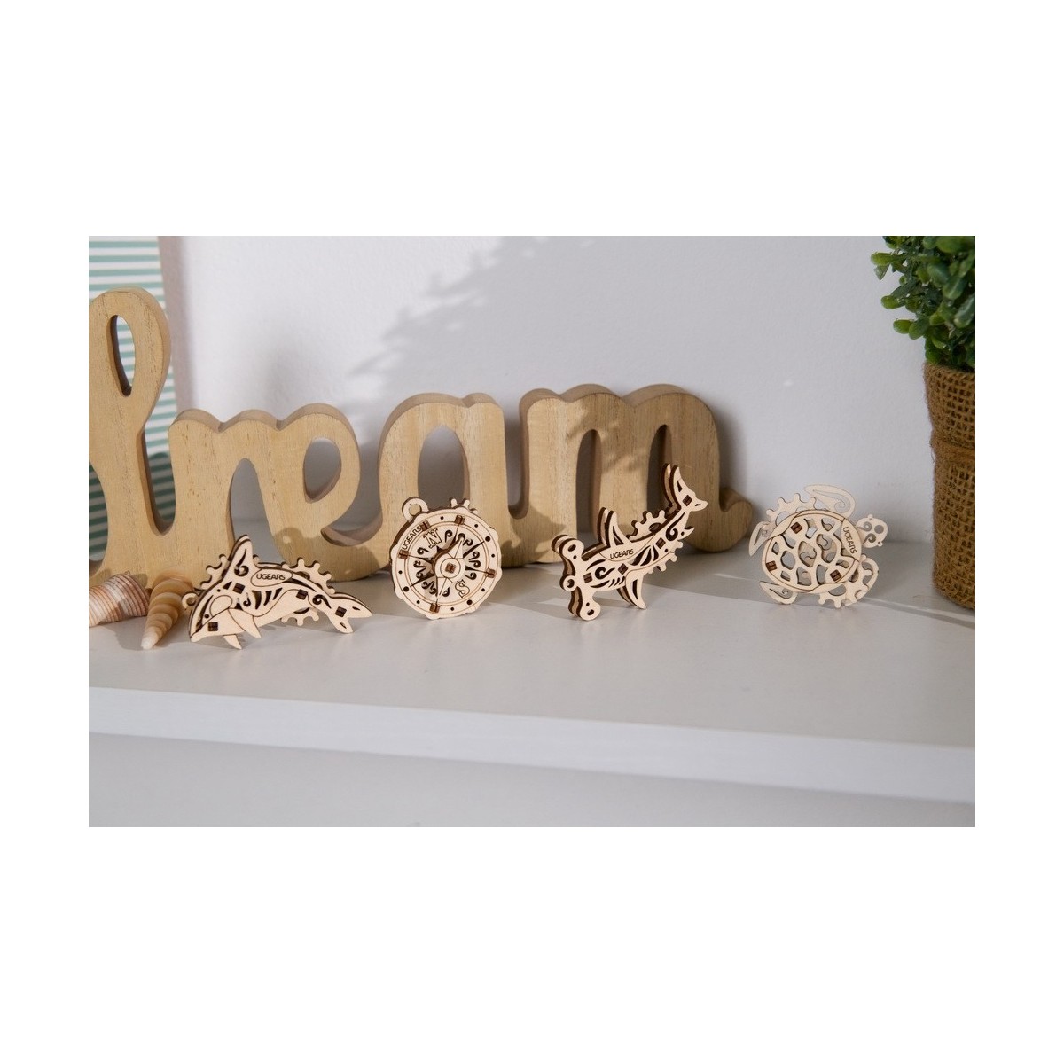 U-Fidgets Atlantic Ocean Puzzle 3D Wood UGEARS UGEARS UG-70201 - 7