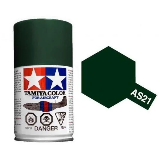 86521-Tamiya AS21 Japanese Marine Dark Green Spray Paint - 86521
