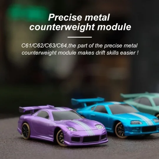 Micro Drift Bleu 1/76 RTR Turbo Racing Turbo Racing TB-C63 - 3 TB-C63-Micro Drift Bleu 1/76 RTR Turbo Racing - TB-C63