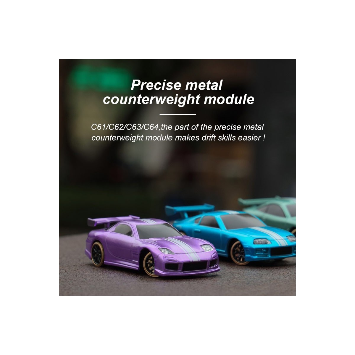 Micro Drift Bleu 1/76 RTR Turbo Racing Turbo Racing TB-C63 - 3