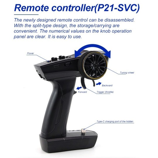 TB-C63-Micro Drift Bleu 1/76 RTR Turbo Racing