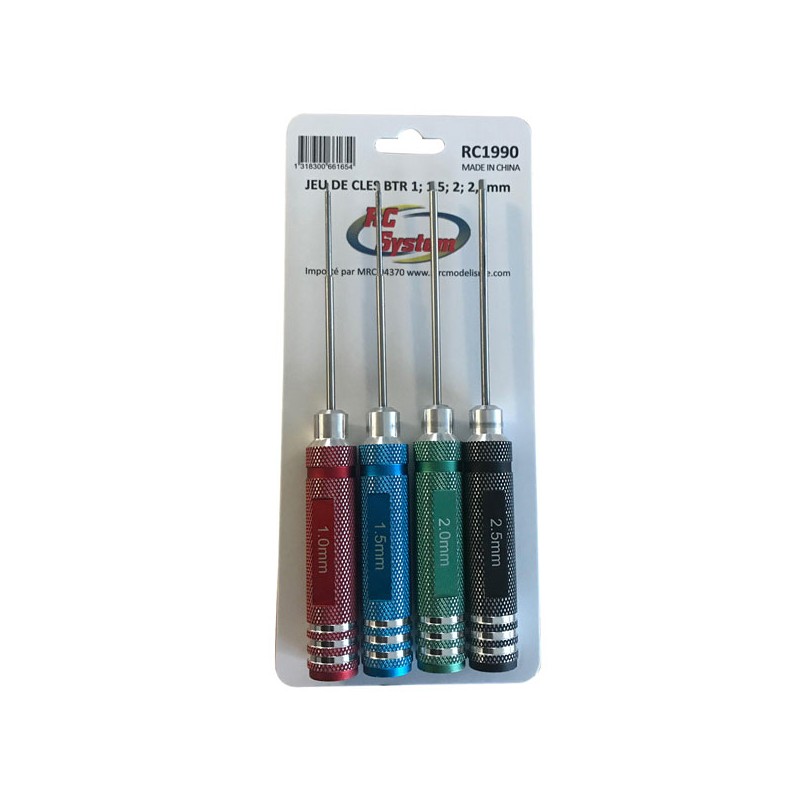 Set of 4 screwdrivers 6 metal panels RC System RC System RC1990 - 1