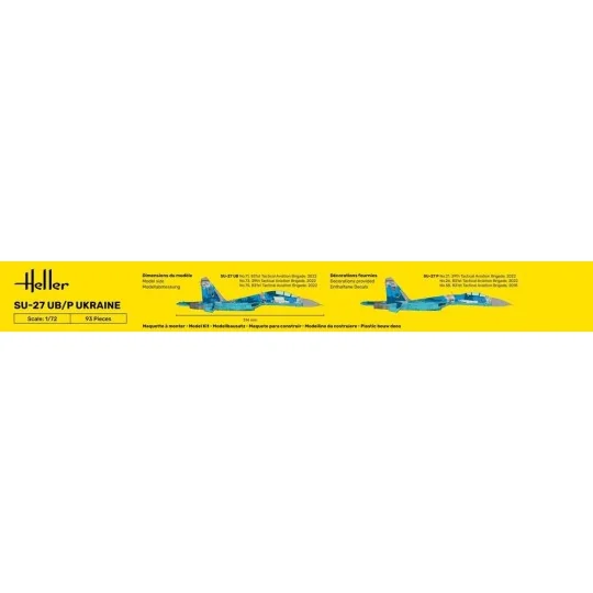HEL-56371-SU-27 UB/P Ukraine 1/72 Heller + glue and paints - HEL-56371