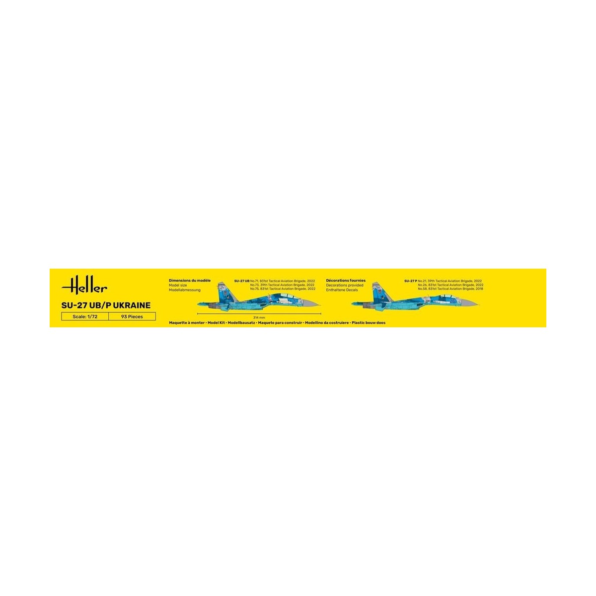 SU-27 UB/P Ukraine 1/72 Heller + glue and paints Heller HEL-56371 - 3