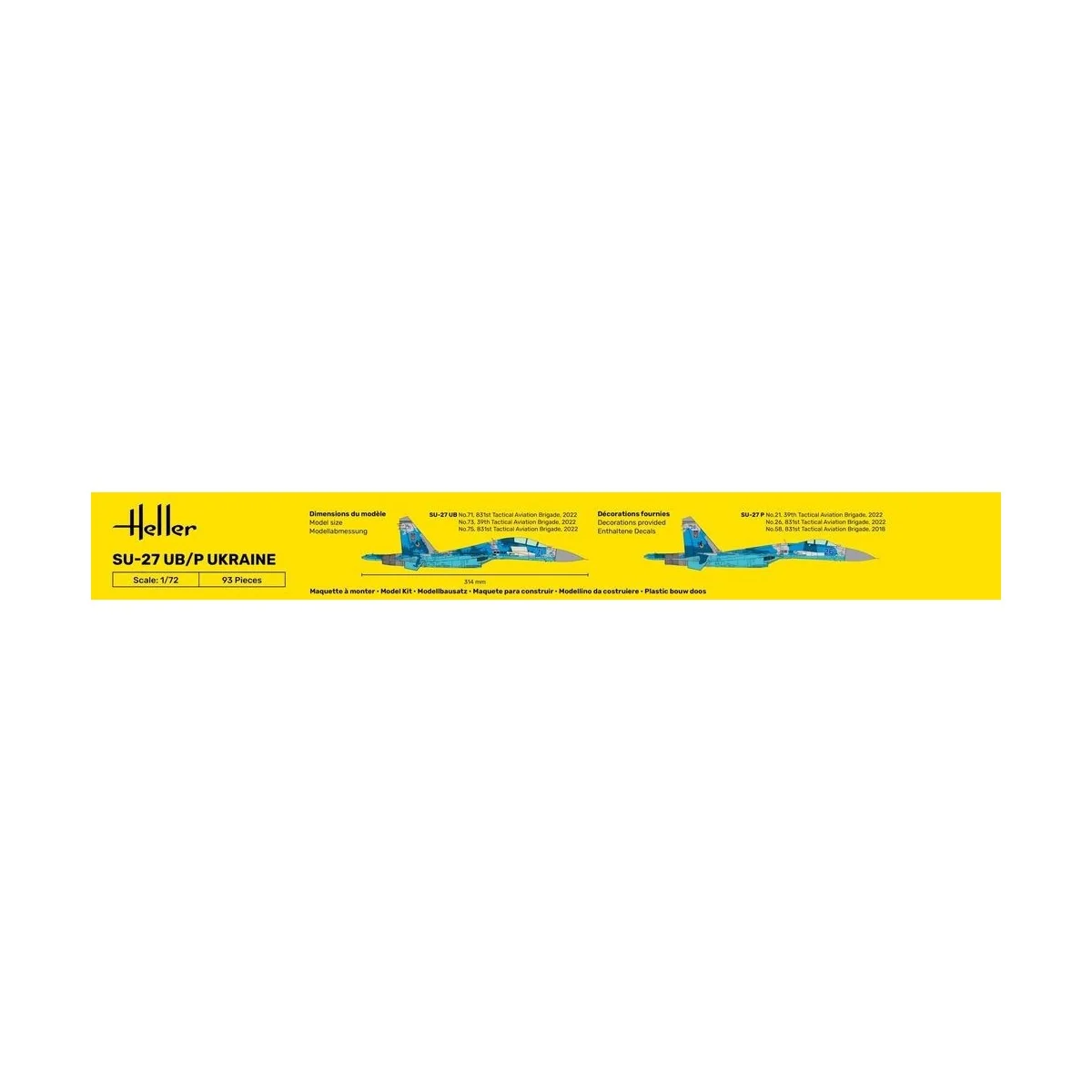 SU-27 UB/P Ukraine 1/72 Heller + glue and paints Heller HEL-56371 - 3