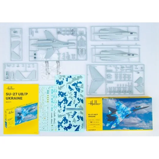 HEL-56371-SU-27 UB/P Ukraine 1/72 Heller + colle et peintures
