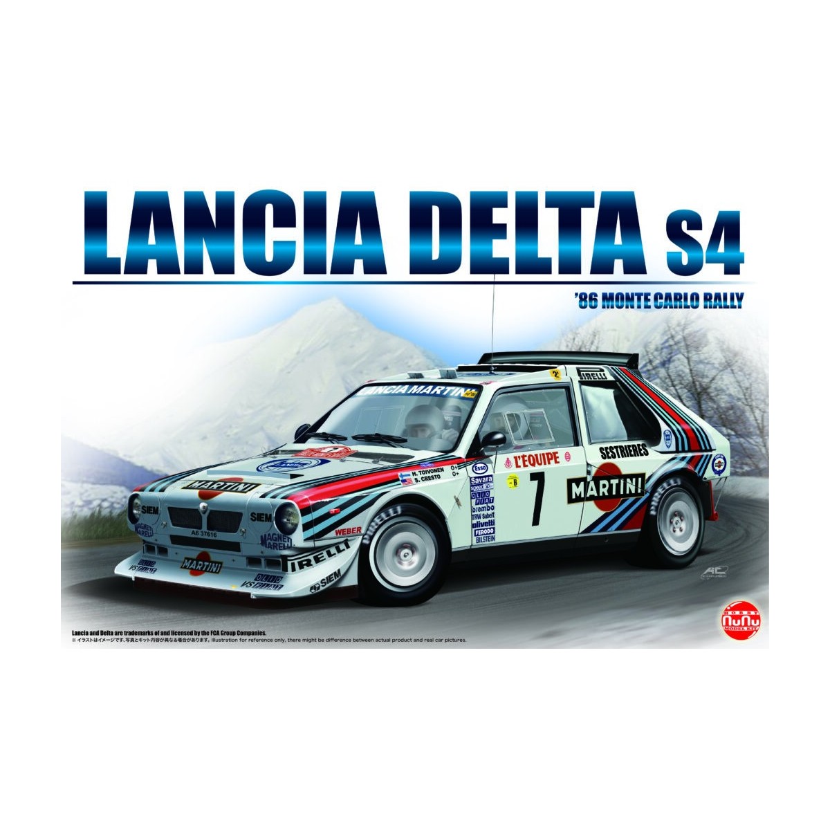 Lancia Delta S4 - Martini '86 Rally Monte Carlo 1/24 Nunu NU24030 - 1 Lancia Delta S4 - Martini '86 Rally Monte Carlo 1/24 Nunu NU24030 - 1