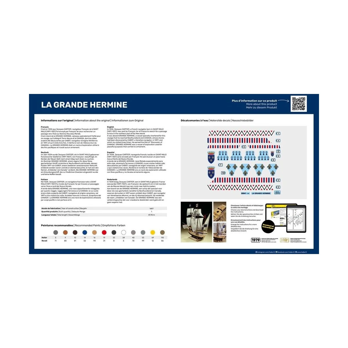 Bateau La Grande Hermine 1/150 Heller Heller HEL-80841 - 2