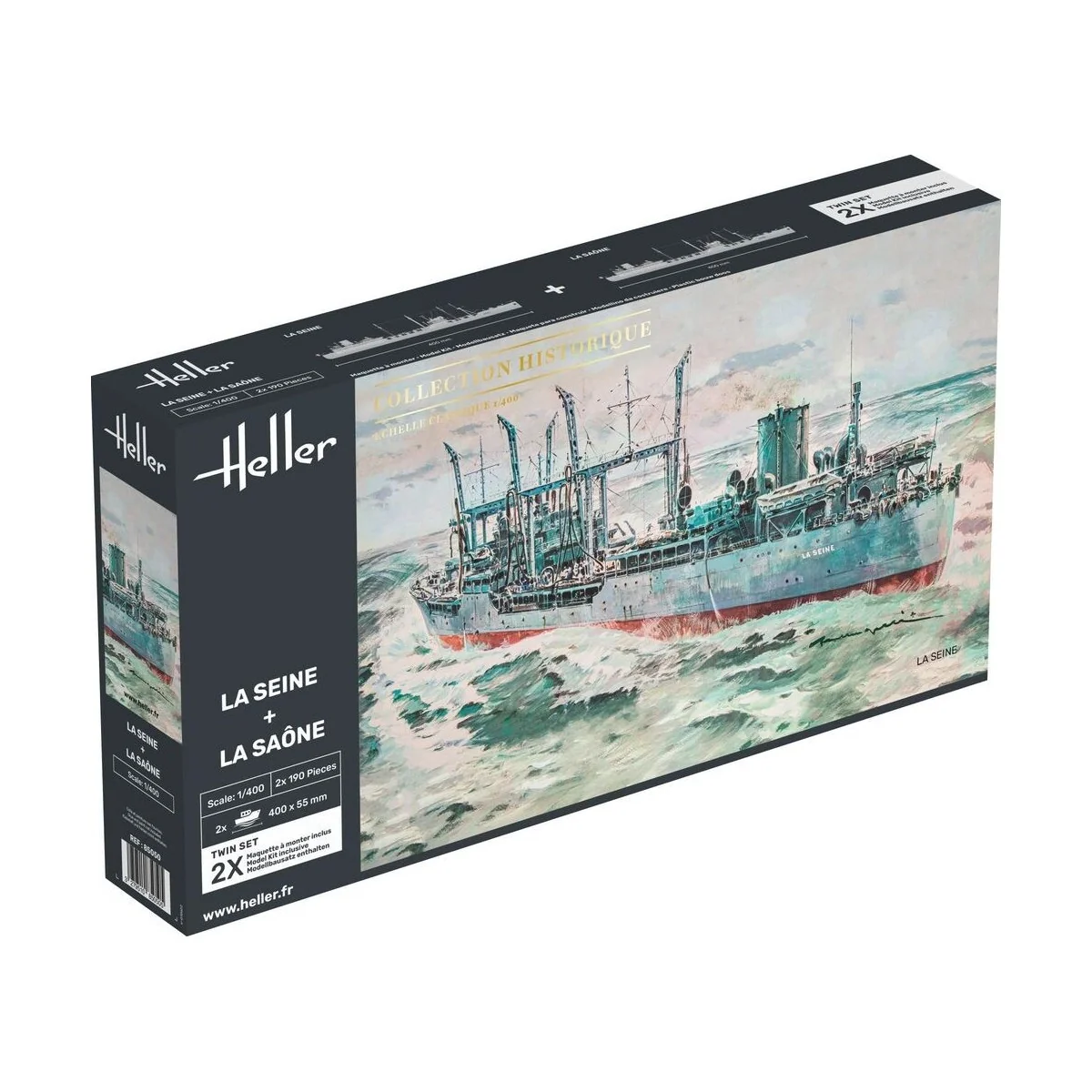 Coffret bateaux La Seine + La Saône 1/400 Heller Heller HEL-85050 - 1