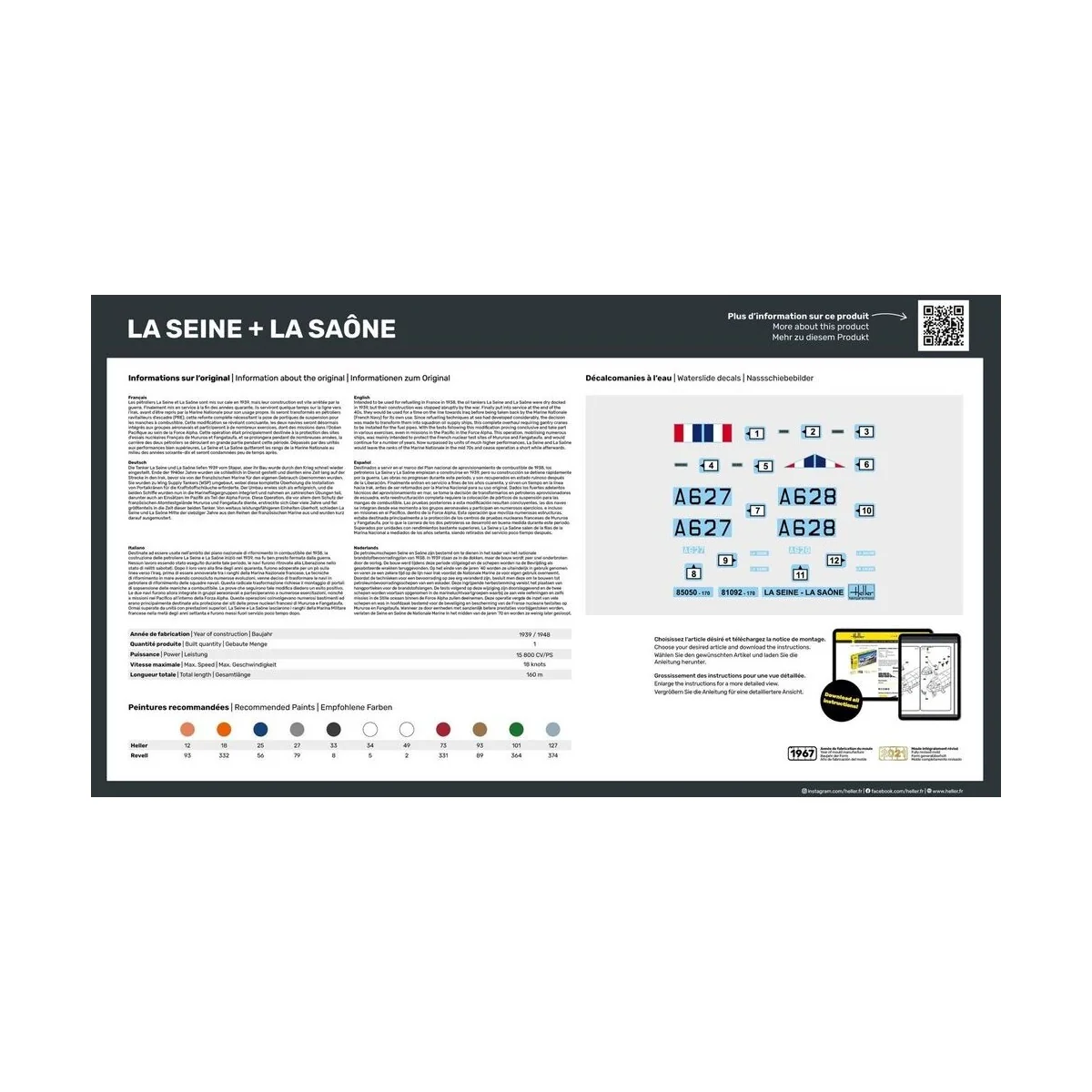 Boat box La Seine + La Saône 1/400 Heller Heller HEL-85050 - 3