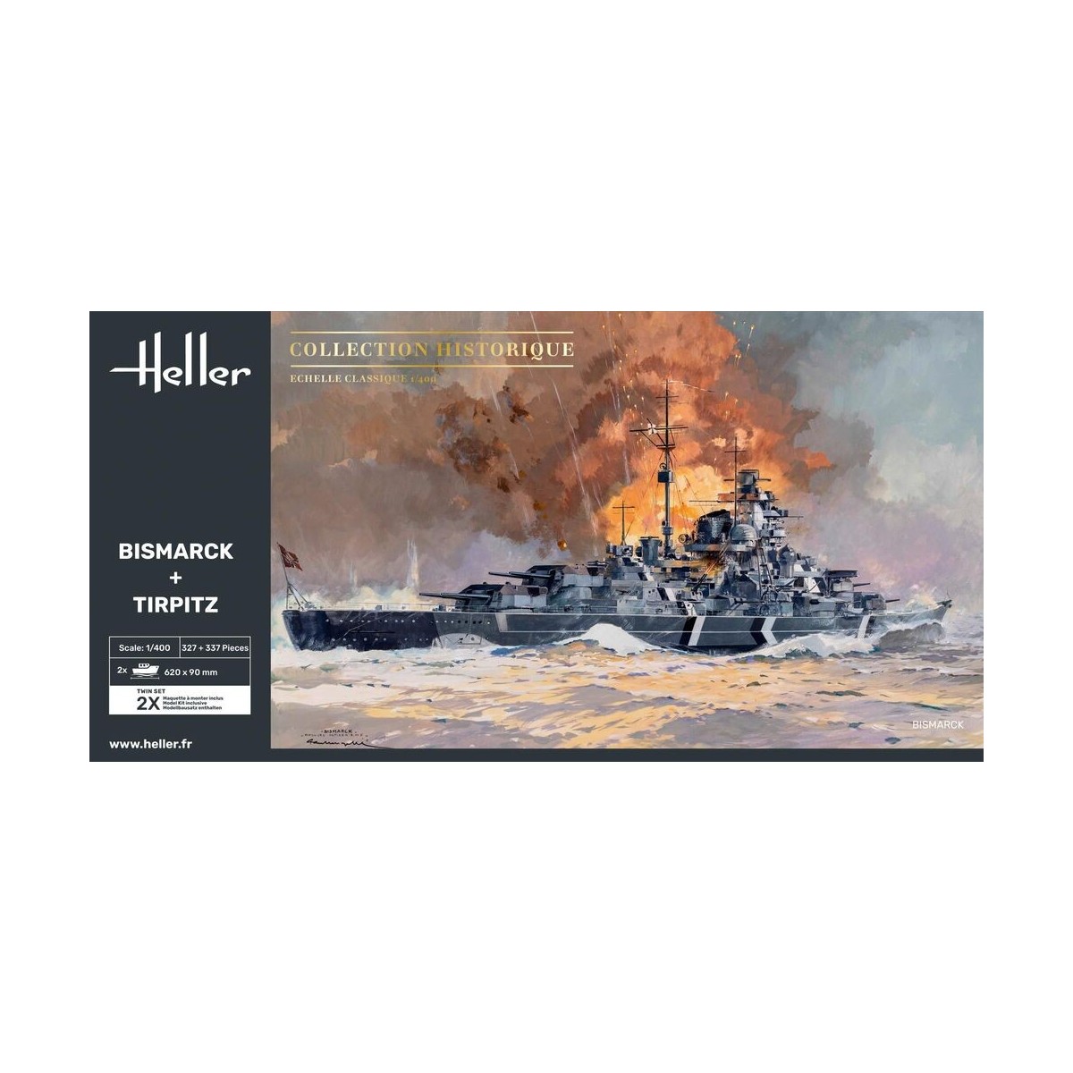 Coffret bateaux Bismarck + Tirpitz 1/400 Heller Heller HEL-85078 - 2