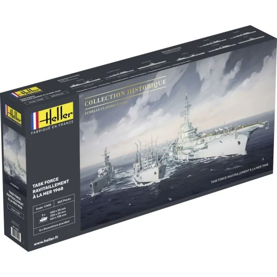 HEL-81092-Coffret bateaux Task Force Ravitaillement à la Mer 1986 1/400 Heller - HEL-81092