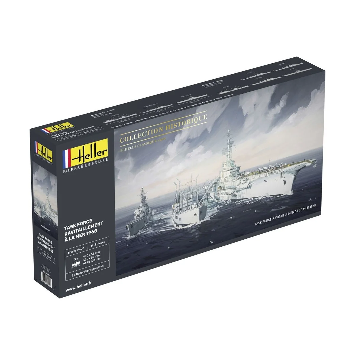 Box boats Task Force Refueling at Sea 1986 1/400 Heller Heller HEL-81092 - 1 Box boats Task Force Refueling at Sea 1986 1/400 Heller Heller HEL-81092 - 1