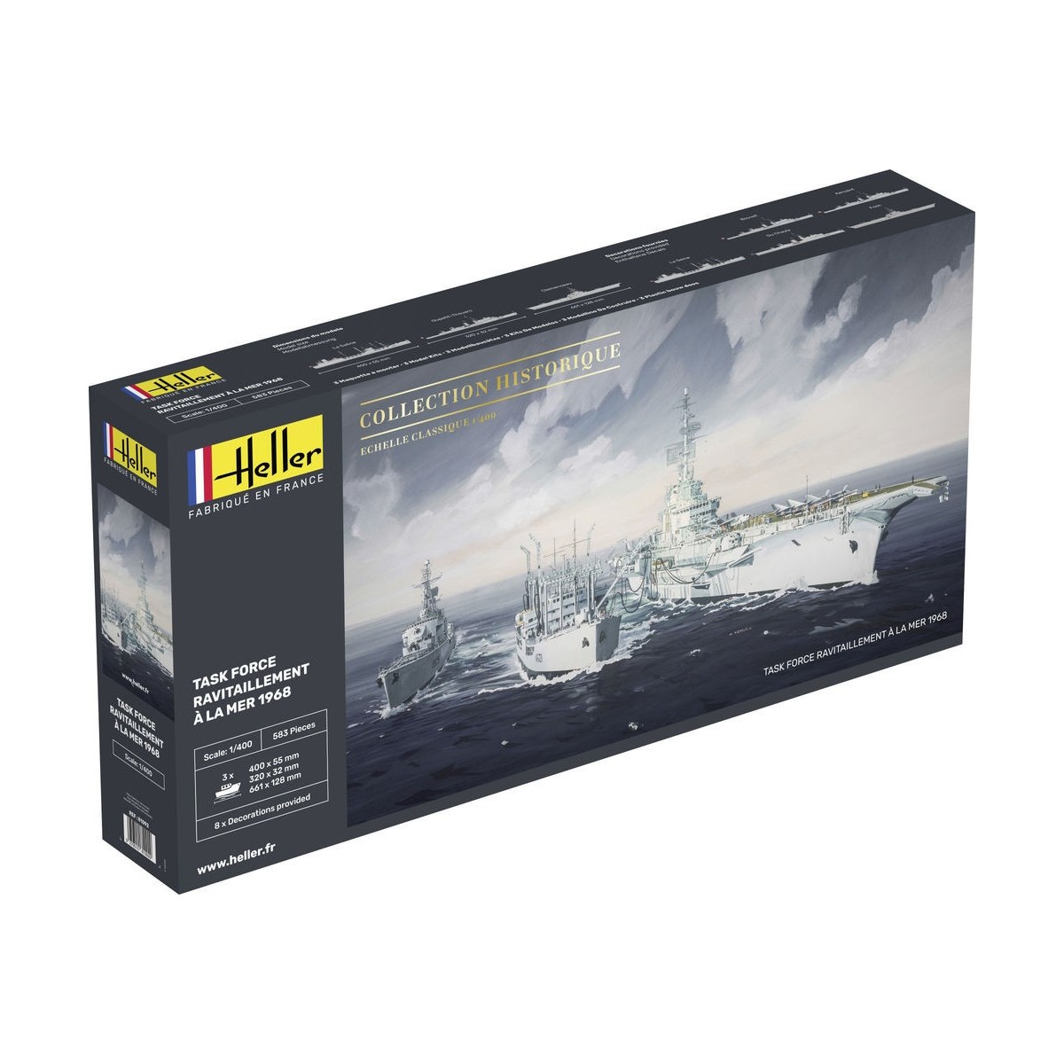 Coffret bateaux Task Force Ravitaillement à la Mer 1986 1/400 Heller Heller HEL-81092 - 1