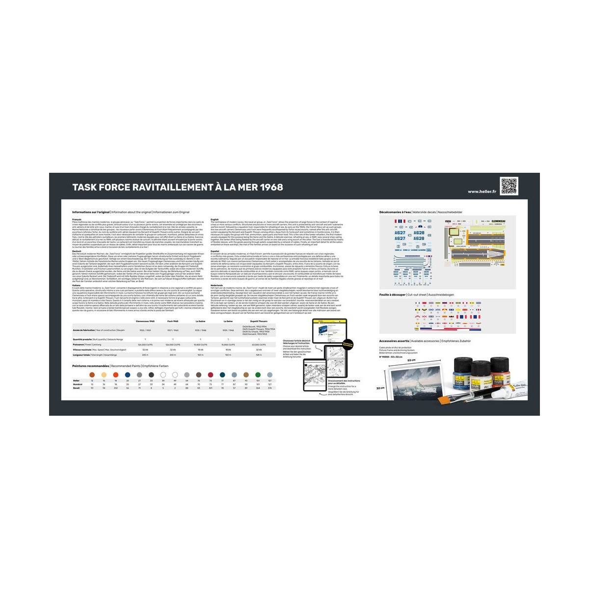 Coffret bateaux Task Force Ravitaillement à la Mer 1986 1/400 Heller Heller HEL-81092 - 2