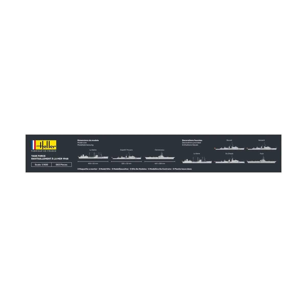Coffret bateaux Task Force Ravitaillement à la Mer 1986 1/400 Heller Heller HEL-81092 - 4