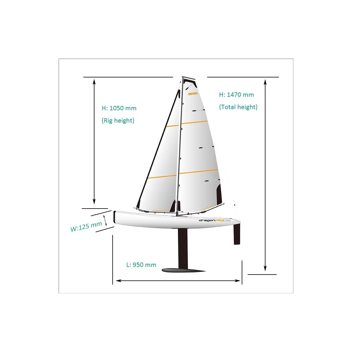 Dragon Flite 95 V2 DF95 PNP Joysway Sailboat Joysway 8811AV2 - 8