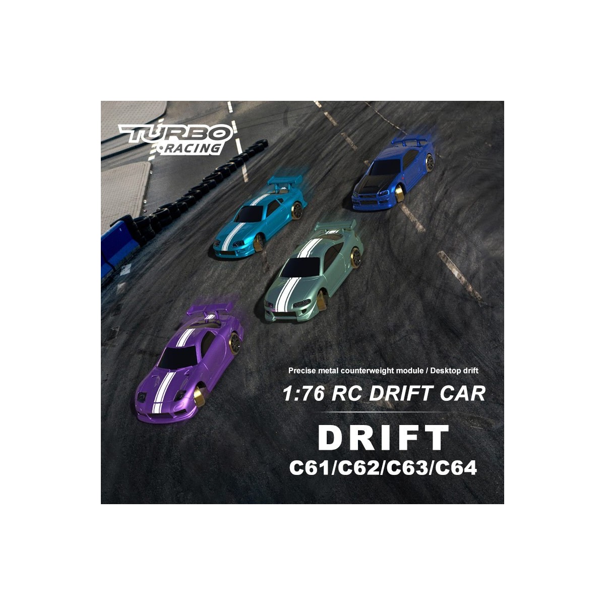 Micro Drift Purple 1/76 RTR Turbo Racing Turbo Racing TB-C61 - 4