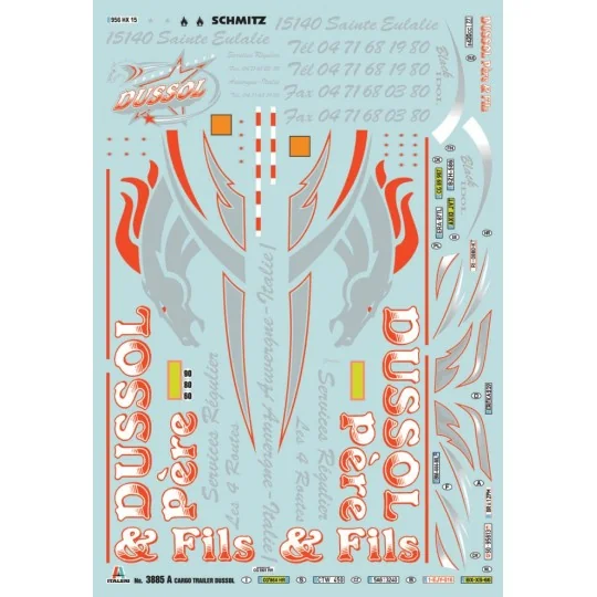I3885-Semi-trailer Dussol / Monjean 1/24 Italeri