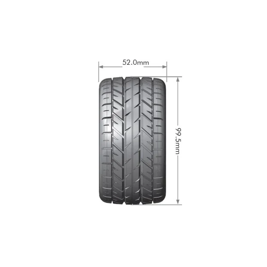 ST-Rocket Tires + Black Rims 2.8" 1/10 (x2) Louise RC Louise RC L-T3208SB - 2 L-T3208SB-ST-Rocket Tires + Black Rims 2.8" 1/10 (x2) Louise RC - L-T3208SB