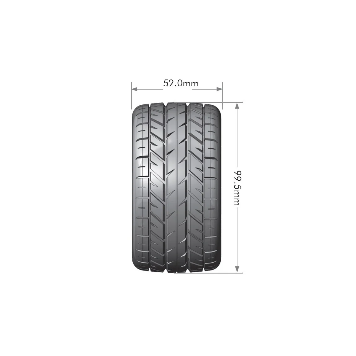 Pneus ST-Rocket + Jantes Noir 2.8" 1/10 (x2) Louise RC Louise RC L-T3208SB - 2