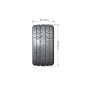 L-T3208SB-Pneus ST-Rocket + Jantes Noir 2.8" 1/10 (x2) Louise RC - L-T3208SB