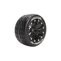ST-Rocket Tires + Black Rims 2.8" 1/10 (x2) Louise RC Louise RC L-T3208SB - 1