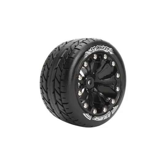 Pneus ST-Rocket + Jantes Noir 2.8" 1/10 (x2) Louise RC Louise RC L-T3208SB - 1 L-T3208SB-Pneus ST-Rocket + Jantes Noir 2.8" 1/10 (x2) Louise RC - L-T3208SB