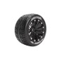 L-T3208SB-ST-Rocket Tires + Black Rims 2.8" 1/10 (x2) Louise RC