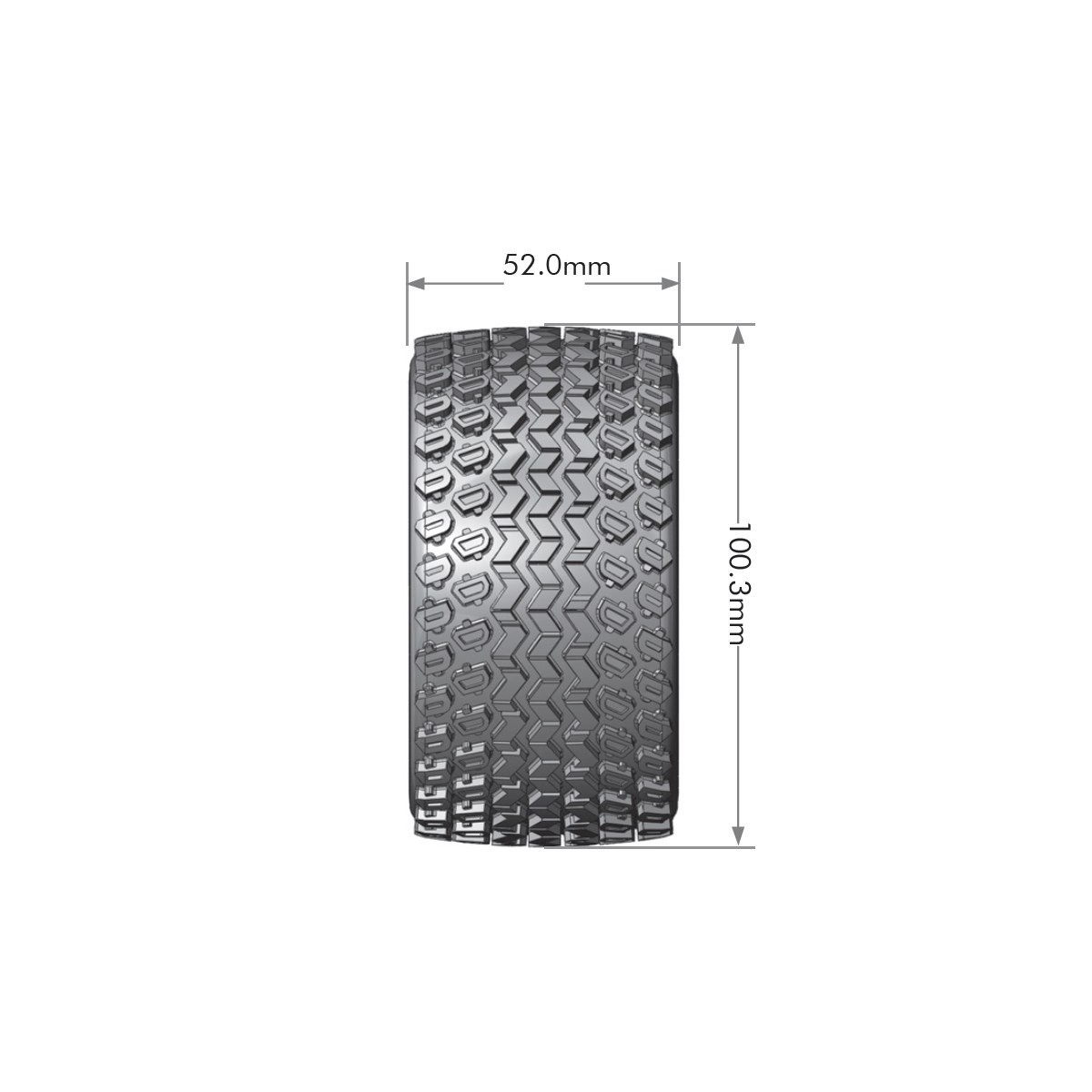 Pneus ST-Hummer + Jantes Noir 2.8" 1/10 (x2) Louise RC Louise RC L-T3209SB - 2