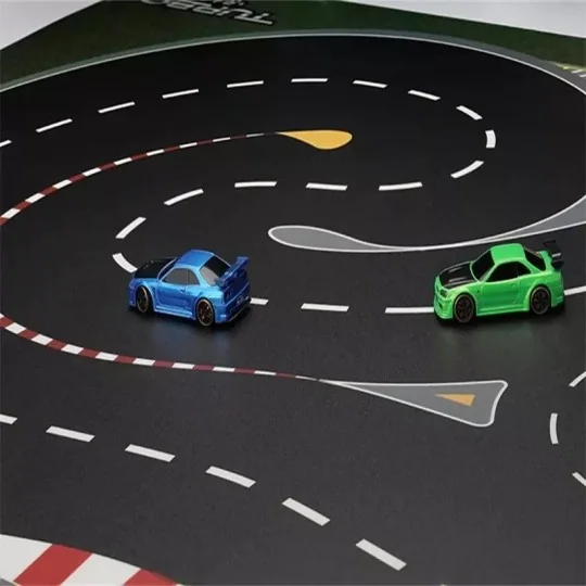 TB-760148-Piste spéciale Drift pour Turbo Racing Micro Rally 1/76 (60x90 cm)