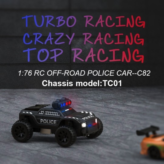 TB-C82-Micro Monster Truck Police 1/76 RTR Turbo Racing