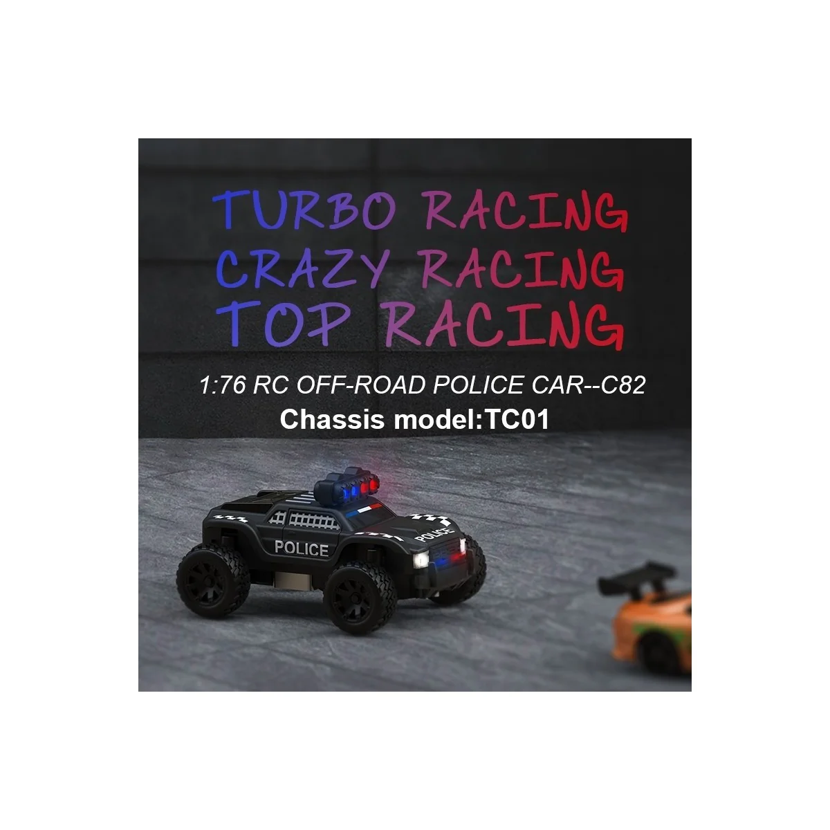 Micro Monster Truck Police 1/76 RTR Turbo Racing Turbo Racing TB-C82 - 7 Micro Monster Truck Police 1/76 RTR Turbo Racing Turbo Racing TB-C82 - 7