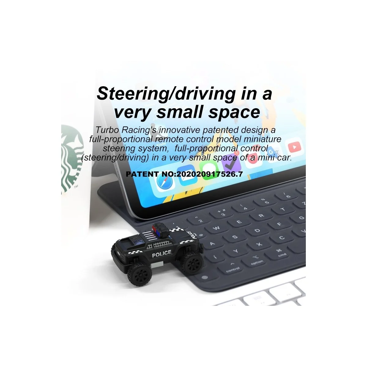 Micro Monster Truck Police 1/76 RTR Turbo Racing Turbo Racing TB-C82 - 2