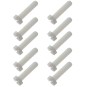 S04510690-Nylon flat head screw 5x40mm (10) A2Pro