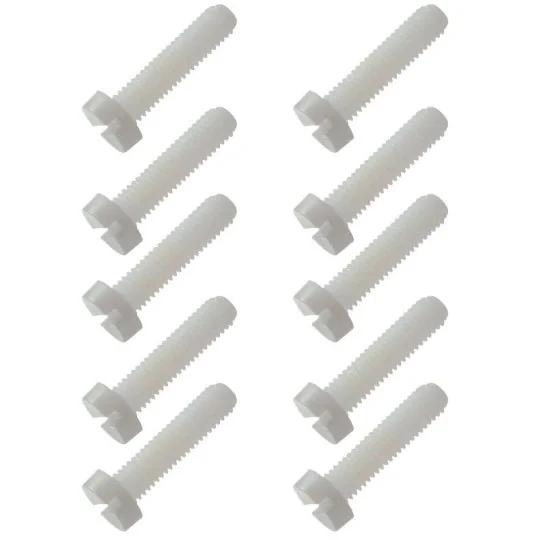 S04510710-Nylon flat head screw 6x50mm (10) A2Pro