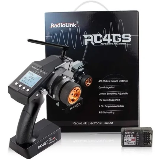 RDL-RC4GS-V3-SET-Radio RC4GS V3 2.4Ghz 5 voies + R6FG RadioLink