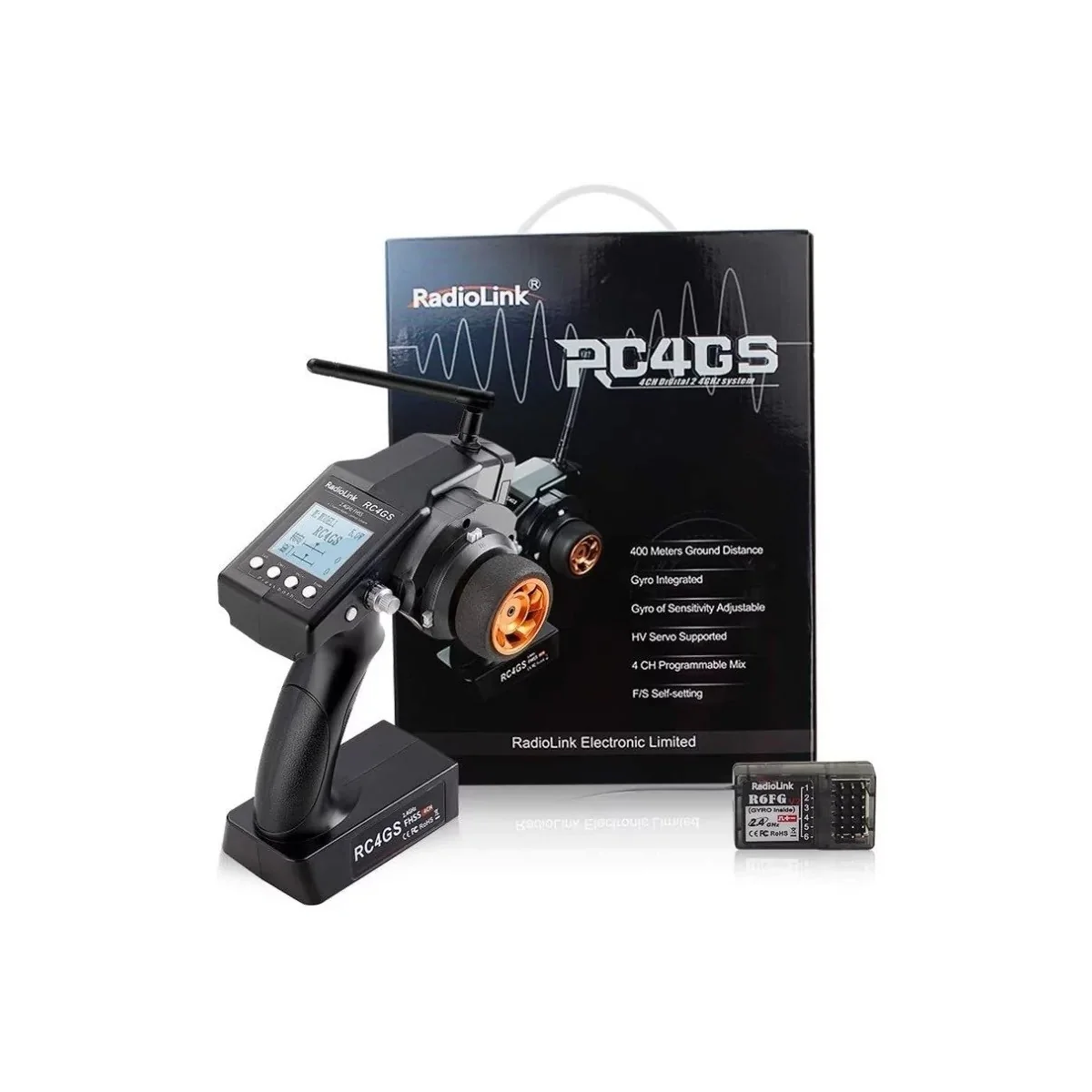 Radio RC4GS V3 2.4Ghz 5 voies + R6FG RadioLink RadioLink RDL-RC4GS-V3-SET - 1